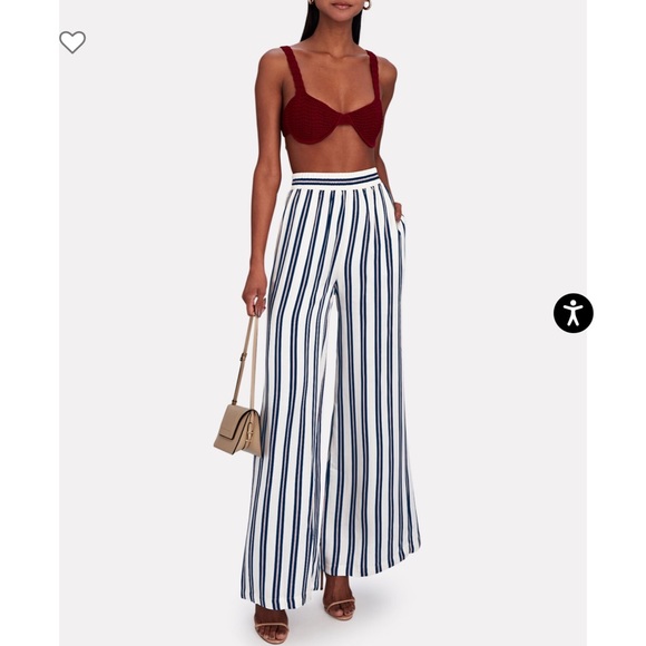 L'AGENCE Lillian Striped Wide-Leg Pants